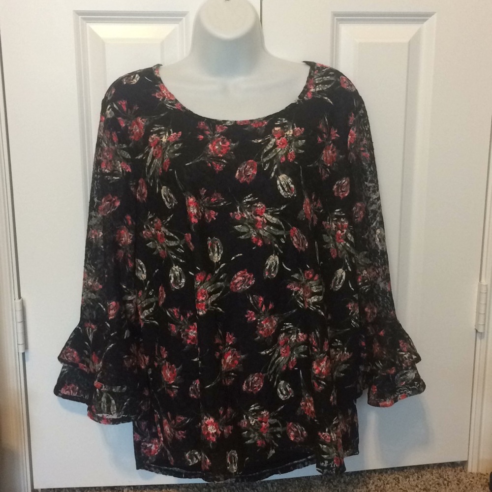 Lace Top with Bell sleeves